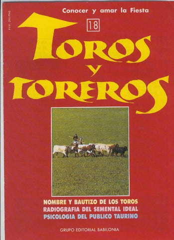 Portada fasciculo Toros y Toreros numero 18