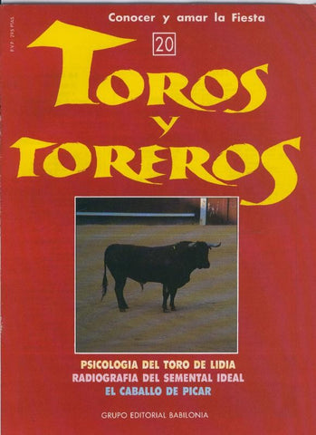 Portada fasciculo Toros y Toreros numero 20