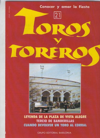 Portada fasciculo Toros y Toreros numero 21