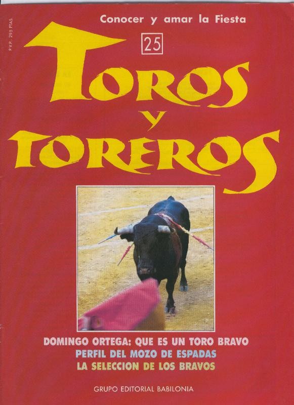 Portada fasciculo Toros y Toreros numero 25