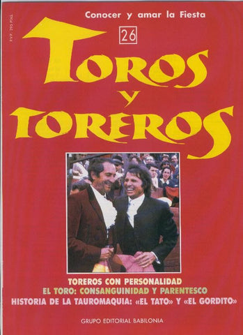 Portada fasciculo Toros y Toreros numero 26