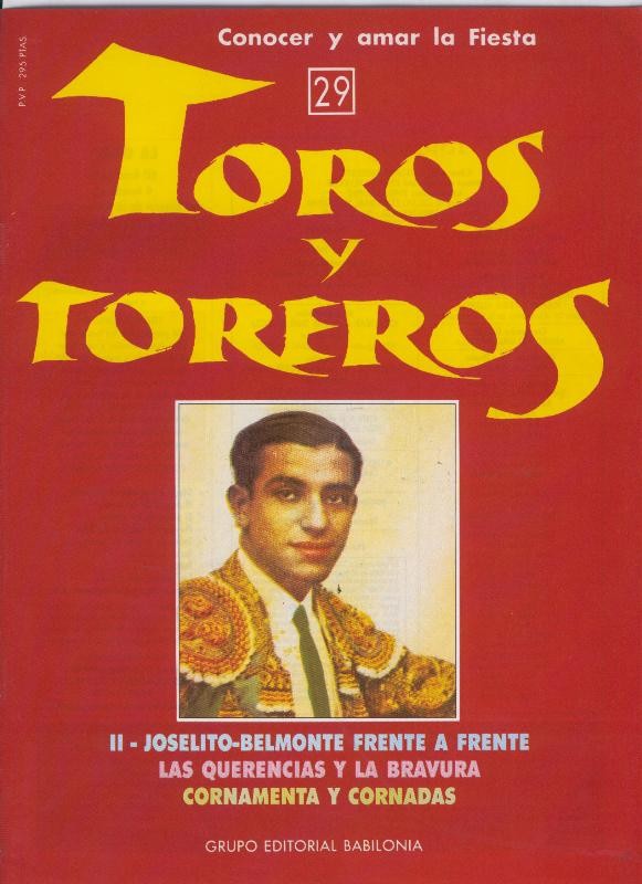 Portada fasciculo Toros y Toreros numero 29