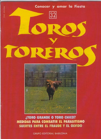 Portada fasciculo Toros y Toreros numero 32
