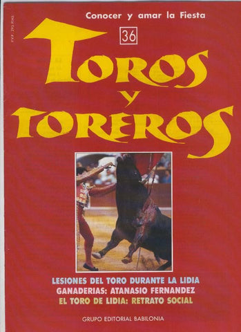 Portada fasciculo Toros y Toreros numero 36