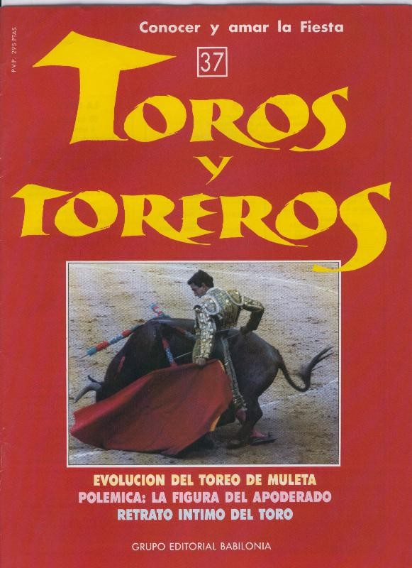 Portada fasciculo Toros y Toreros numero 37