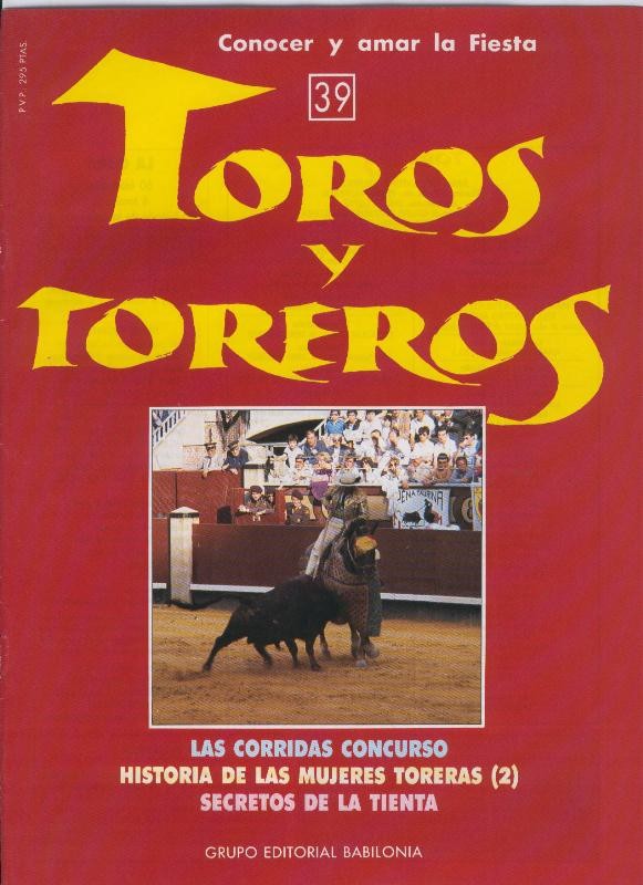 Portada fasciculo Toros y Toreros numero 39