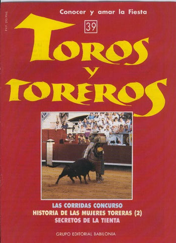 Portada fasciculo Toros y Toreros numero 39