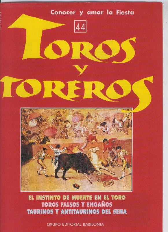 Portada fasciculo Toros y Toreros numero 44