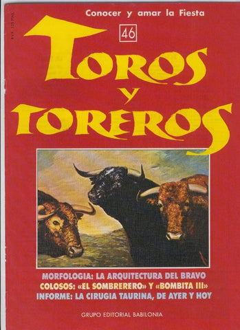 Portada fasciculo Toros y Toreros numero 46