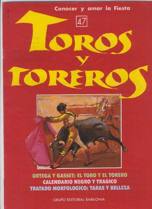 Portada fasciculo Toros y Toreros numero 47