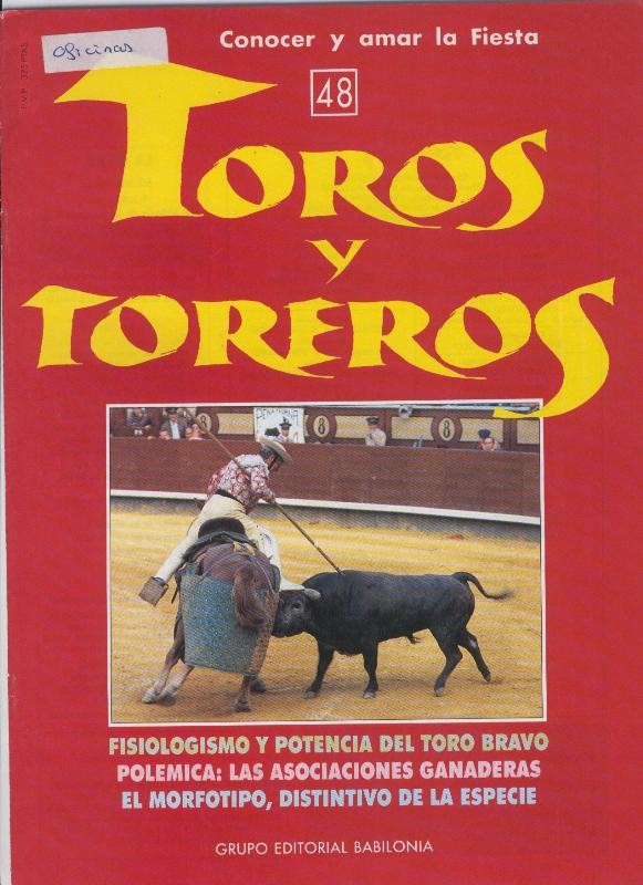 Portada fasciculo Toros y Toreros numero 48