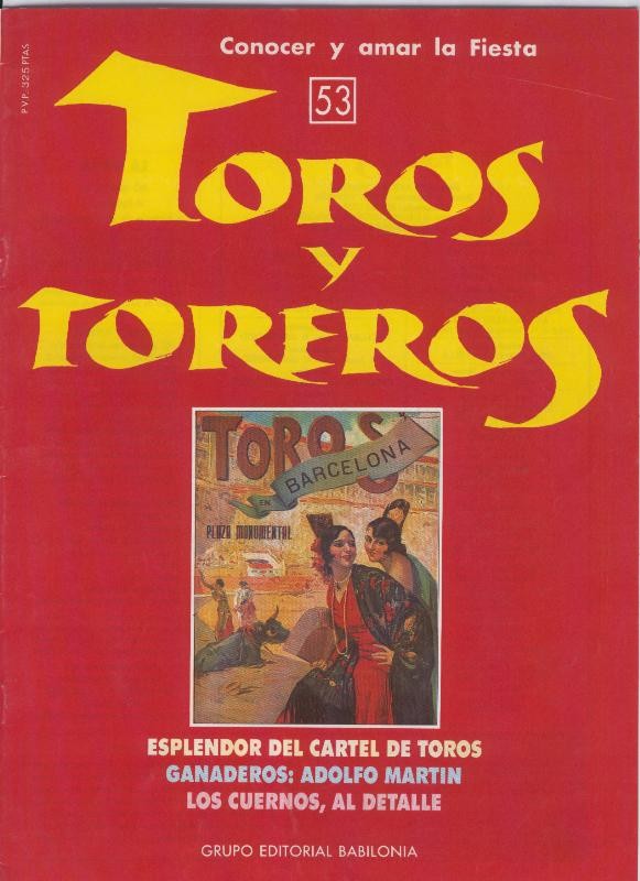 Portada fasciculo Toros y Toreros numero 53