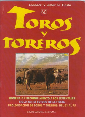 Portada fasciculo Toros y Toreros numero 60