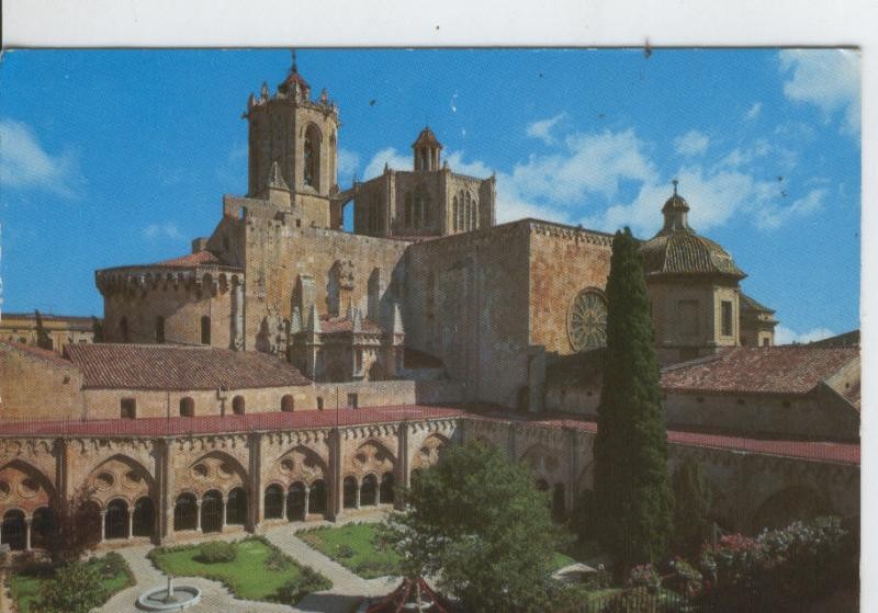 Postal 7071 : Tarragona, vista de la catedral con jardines claustro