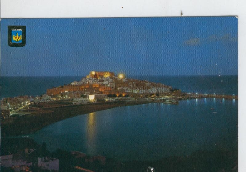 Postal 7114 : Vista noctura de Peñiscola 