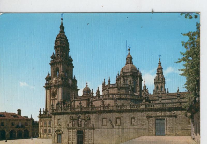 Postal 7121 : Puerta Santa y Torre del Reloj, catedral de Santiago