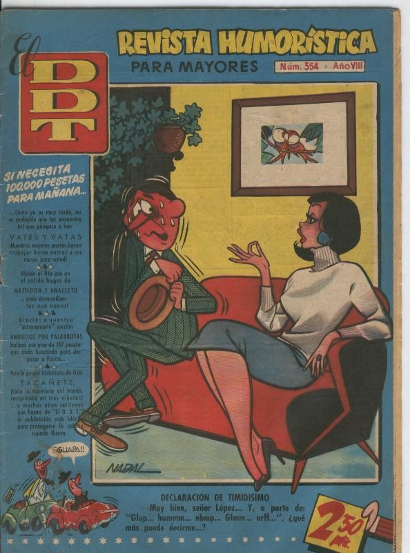 DDT 1ª epoca numero 354: portada de Nadal (aviejado y cello lado lomo)