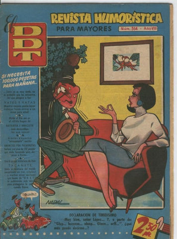 DDT 1ª epoca numero 354: portada de Nadal (aviejado y cello lado lomo)