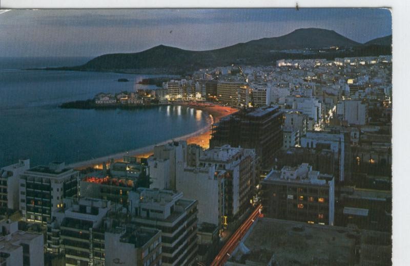 Postal 7239 : Gran Canaria, playa de las canteras, vista nocturna