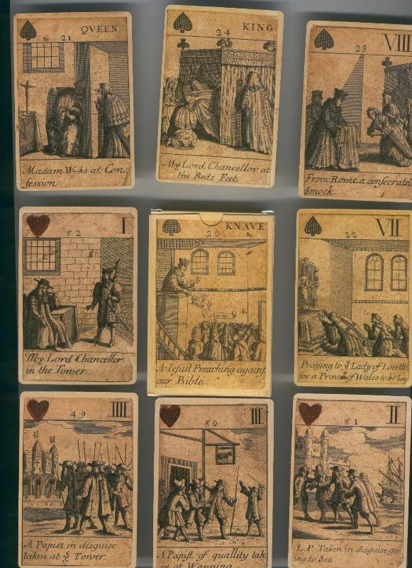 Baraja de cartas poker imagenes Revolucion Britanica de 1689