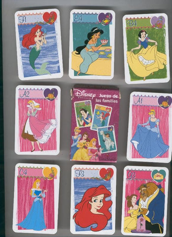 Baraja de cartas poker imagenes familia princesas Disney