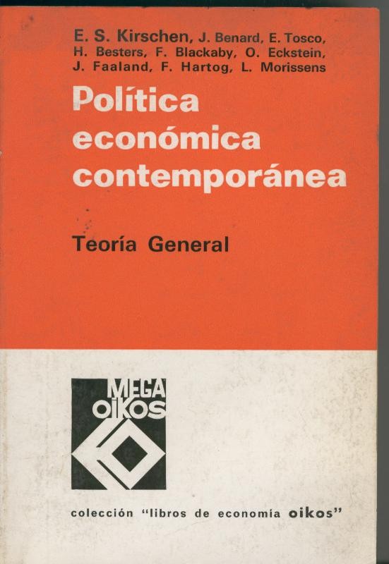 Politica economica contemporanea. Teoria general