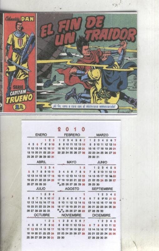 Calendario bolsillo 2010: El Capitan Trueno portada numero 004