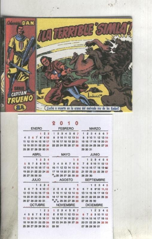 Calendario bolsillo 2010: El Capitan Trueno portada numero 006