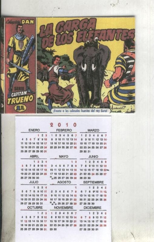 Calendario bolsillo 2010: El Capitan Trueno portada numero 007