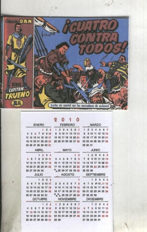 Calendario bolsillo 2010: El Capitan Trueno portada numero 009