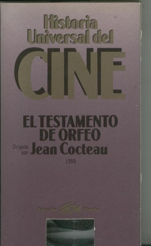 Pelicula VHS: El testamento de orfeo de Jean Cocteau