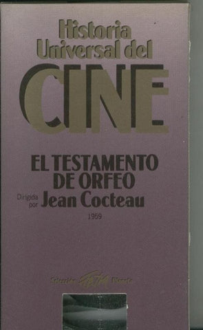 Pelicula VHS: El testamento de orfeo de Jean Cocteau