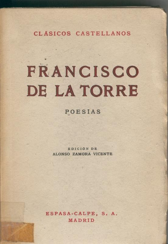 Francisco de la Torre: Poesias