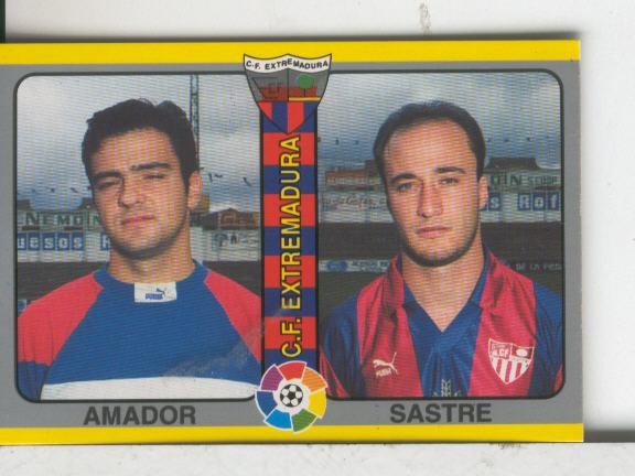 Cromos: Futbol Total Liga 95: Extremadura: Amador y Sastre
