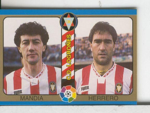 Cromos: Futbol Total Liga 95: Logroñes: Mandia y Herrero