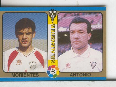 Cromos: Futbol Total Liga 95: Albacete: Morientes y Antonio