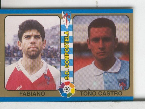 Cromos: Futbol Total Liga 95: Compostela: Fabiano y Toño Castro