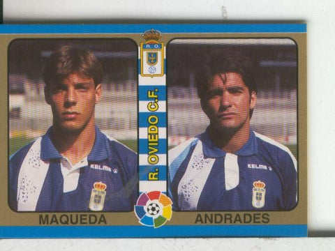 Cromos: Futbol Total Liga 95: Real Oviedo: Maqueda y Andrades
