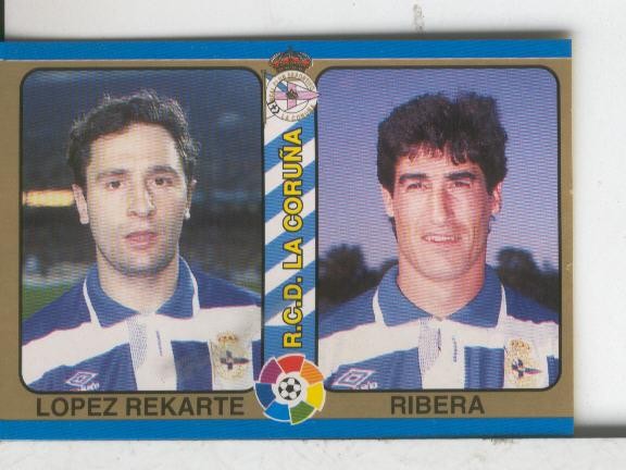 Cromos: Futbol Total Liga 95: Deportivo Coruña: Lopez Rekarte y Ribera