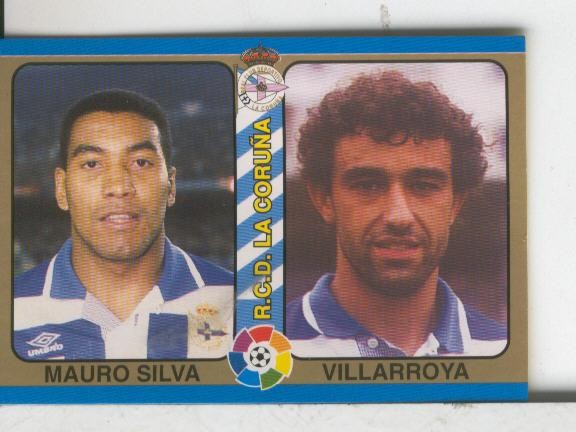 Cromos: Futbol Total Liga 95: Deportivo Coruña: Mauro Silva y Villarroya
