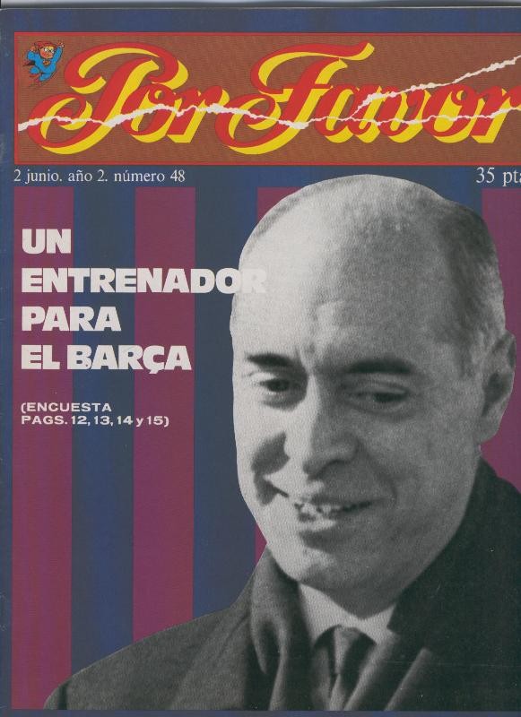 Por Favor numero 048,  2 junio 1975: Un entrenador para el Barça