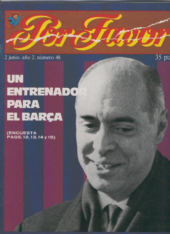 Por Favor numero 048,  2 junio 1975: Un entrenador para el Barça