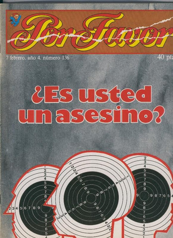 Por Favor numero 136,  7 febrero 1977: Es usted un asesino