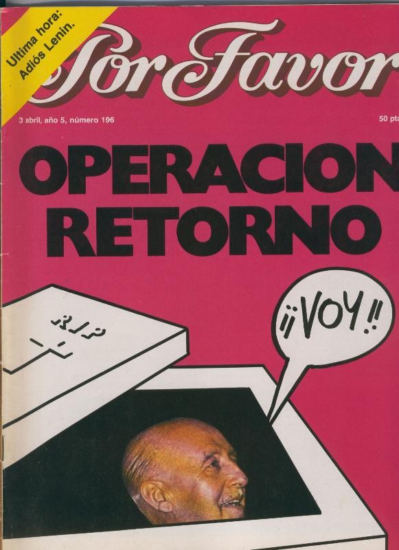 Por Favor numero 196,  3 abril 1978: operacion retorno