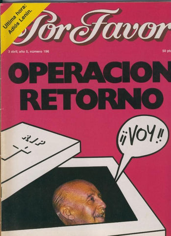 Por Favor numero 196,  3 abril 1978: operacion retorno