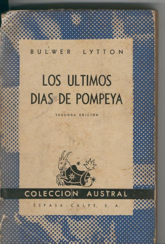Los ultimos dias de Pompeya (sobrecubierta y cubierta con parte lomo estropeado)