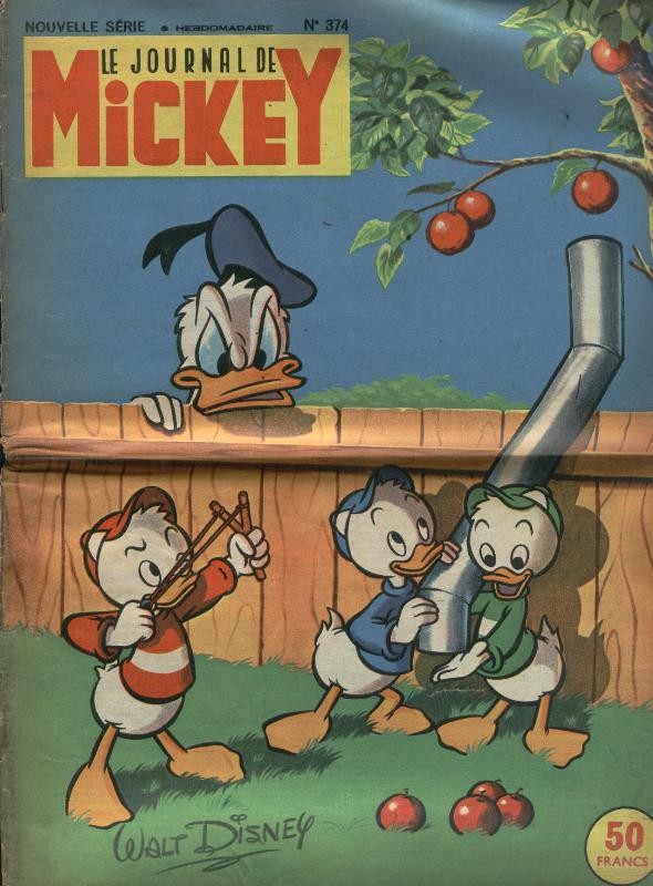 Le Journal de Mickey numero 374: hojas rajadas por la mitad
