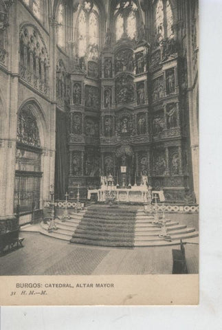 Postal B/N 0404 : Burgos, La Catedral, altar mayor