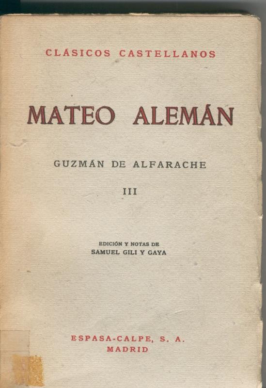 Guzman de Alfarache Tomo III