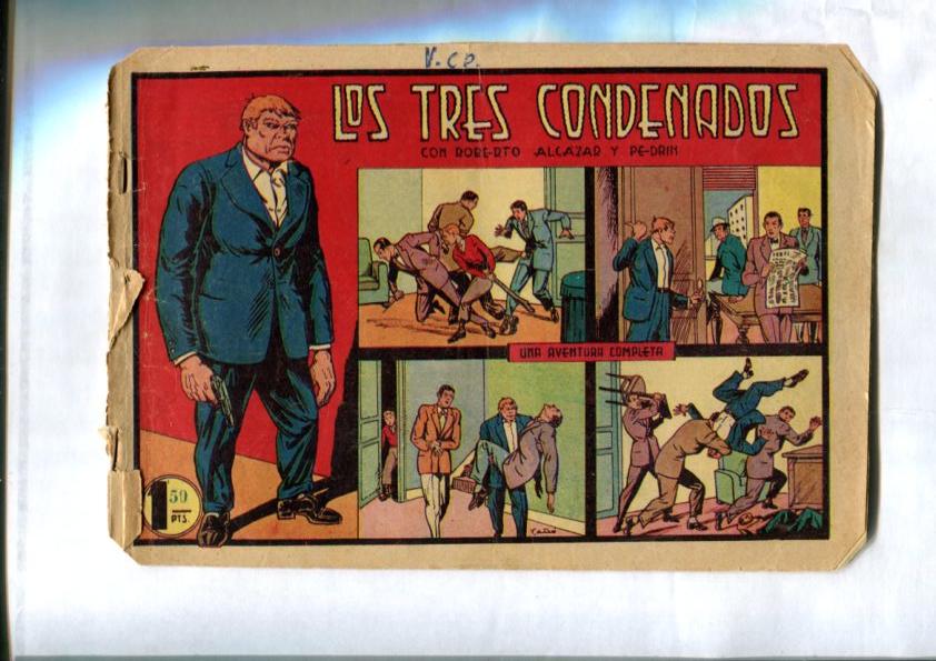 Roberto Alcazar numero 0192: Los tres condenados (numerado 1 en trasera)